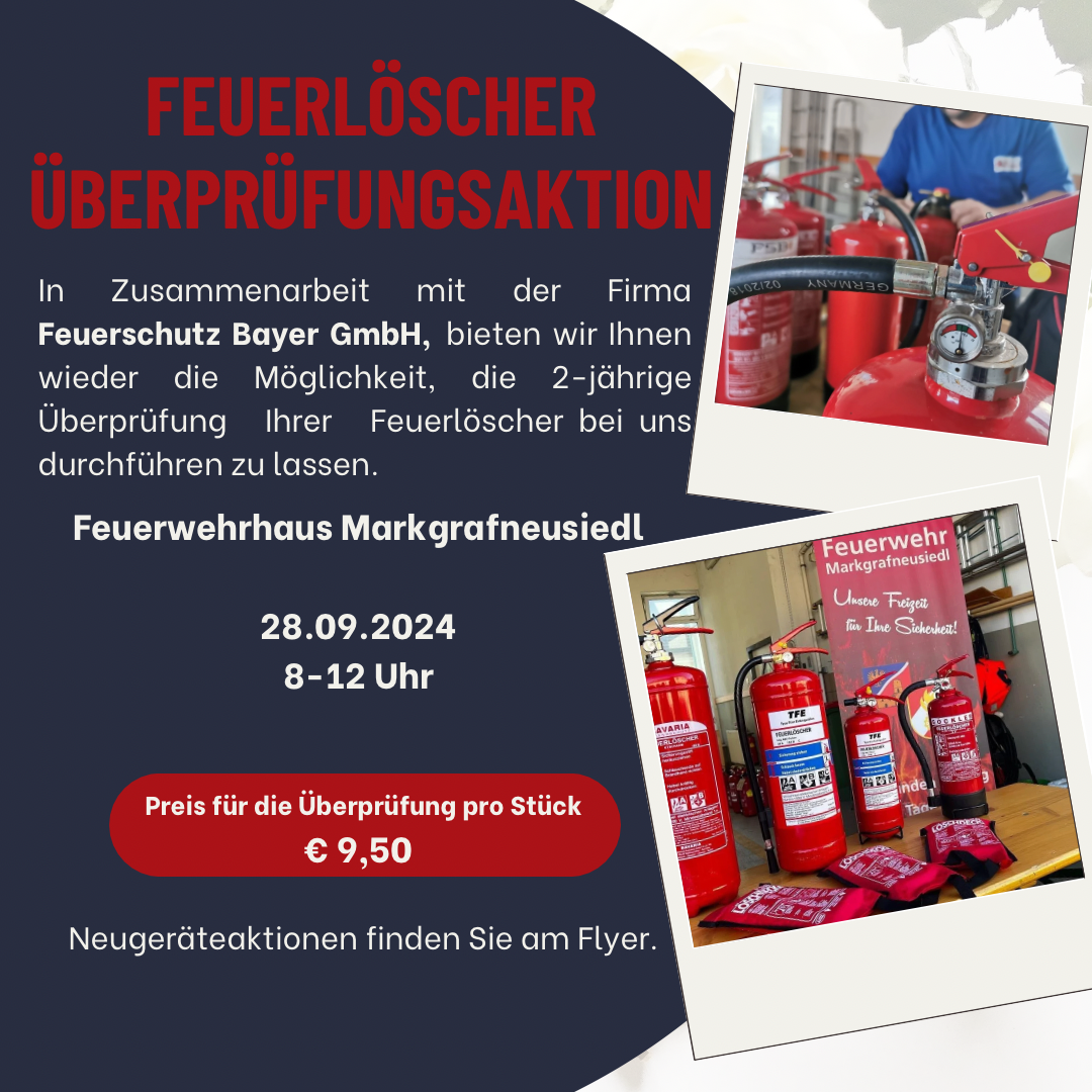 Feuerlöscher Überprüfungsaktion